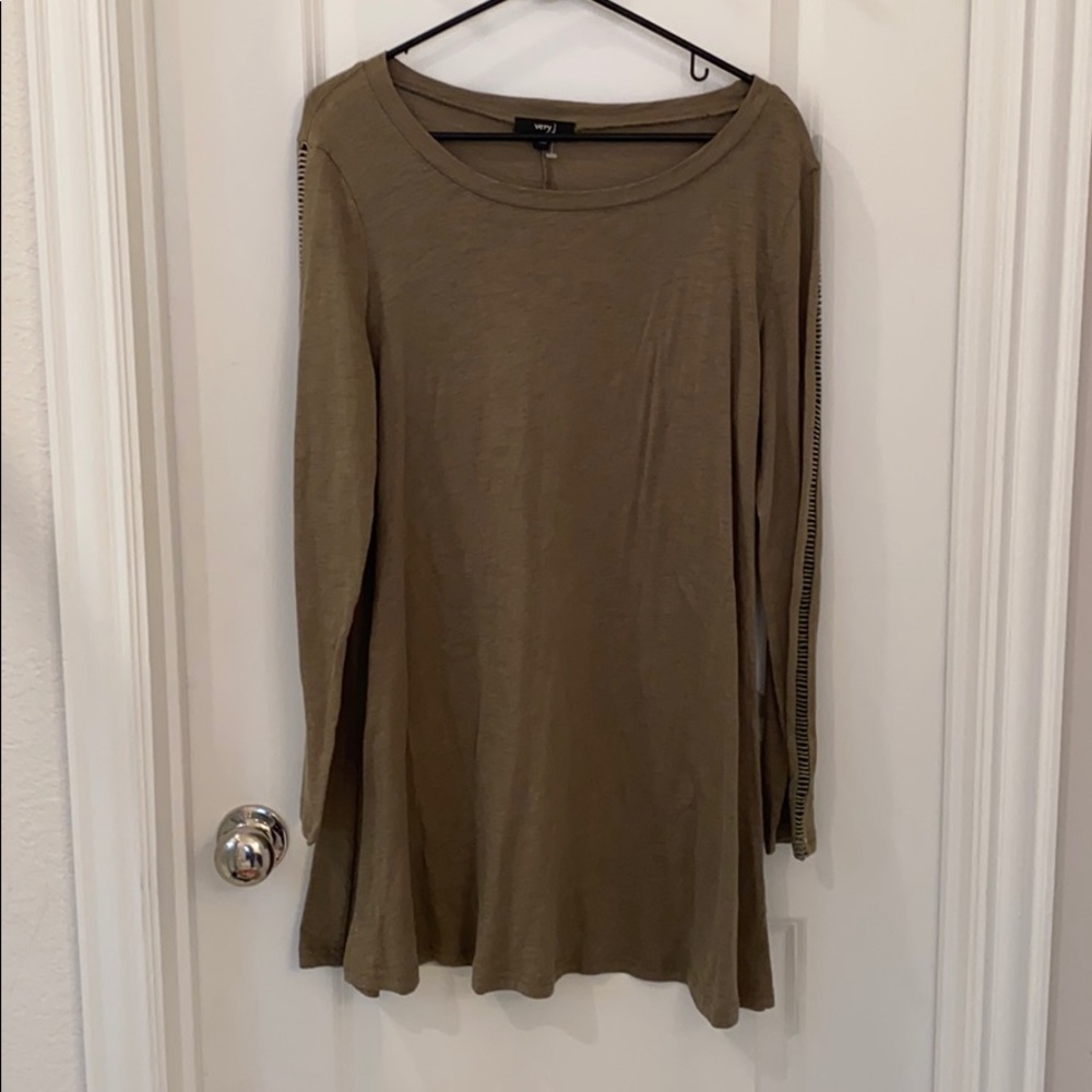 T shirt dress! Olive color & Long sleeve!